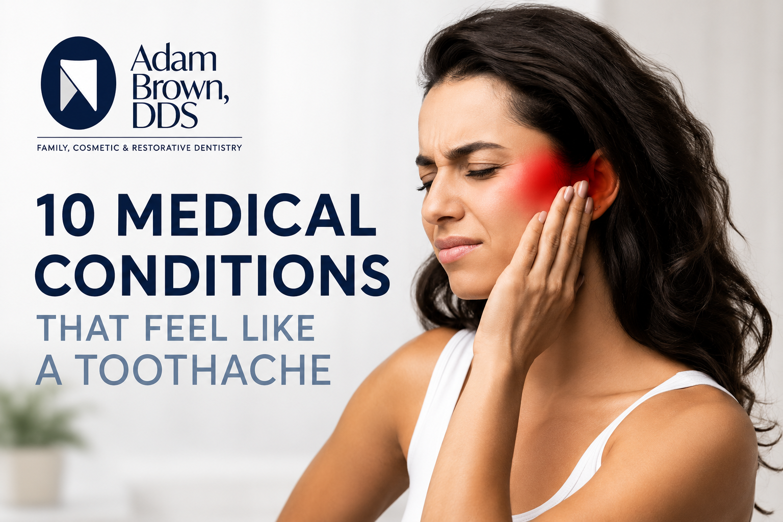 At Adam Brown DDS, every concern is worth taking seriously. Whether your pain turns out to be a cavity, a cracked tooth, an infection, or something entirely unrelated to dentistry, Dr. Brown and his team will perform a thorough examination and help you determine the next step.